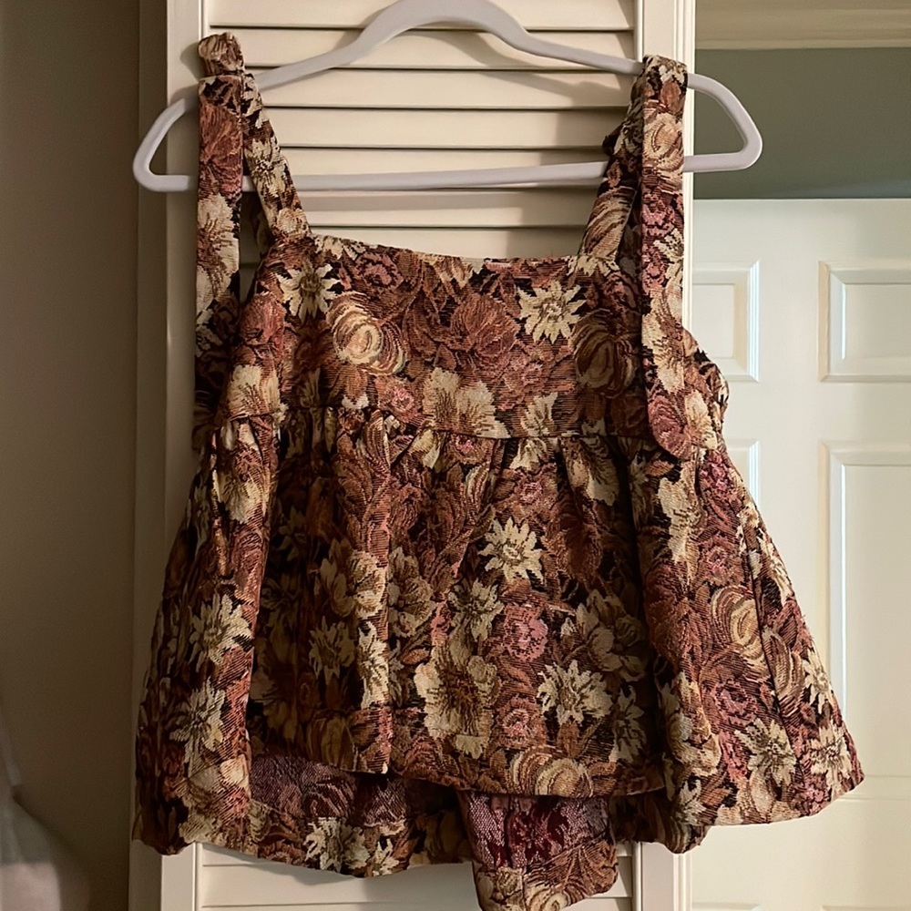 En Saison floral Babydoll tank